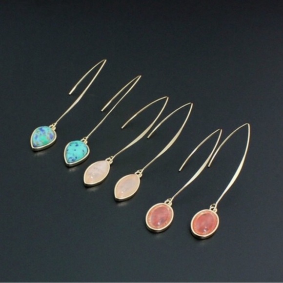 Teardrop Quartz Earrings - Picture 4 of 4